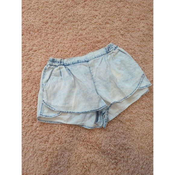 American Eagle Light Blue Lightweight Elastic Shorts S - Picture 2 of 4